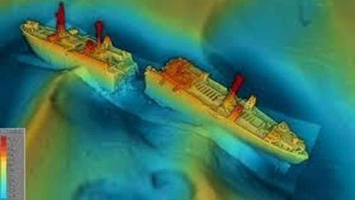 Zatopiony SS Richard Montgomery w ujściu Tamizy