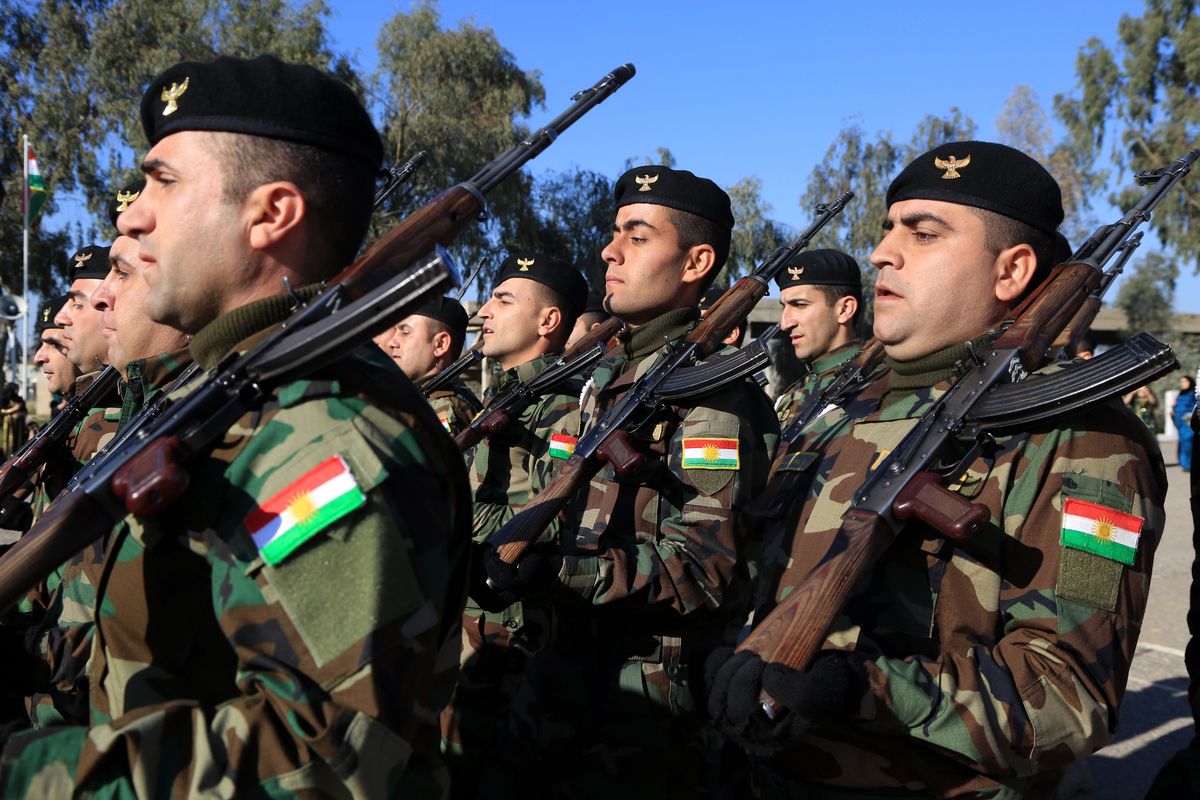 Irackie wojsko stacjonujące w Zakho w prowincji Dahuk 