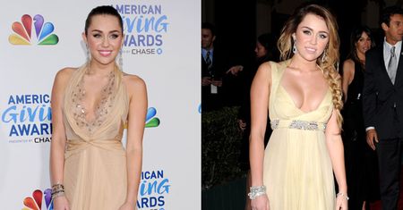 Miley świeci biustem na imprezie