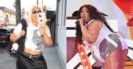 Odchudzona Lizzo szwenda się po West Hollywood w topie z wizerunkiem Janet Jackson. Poznalibyście, że to ona?