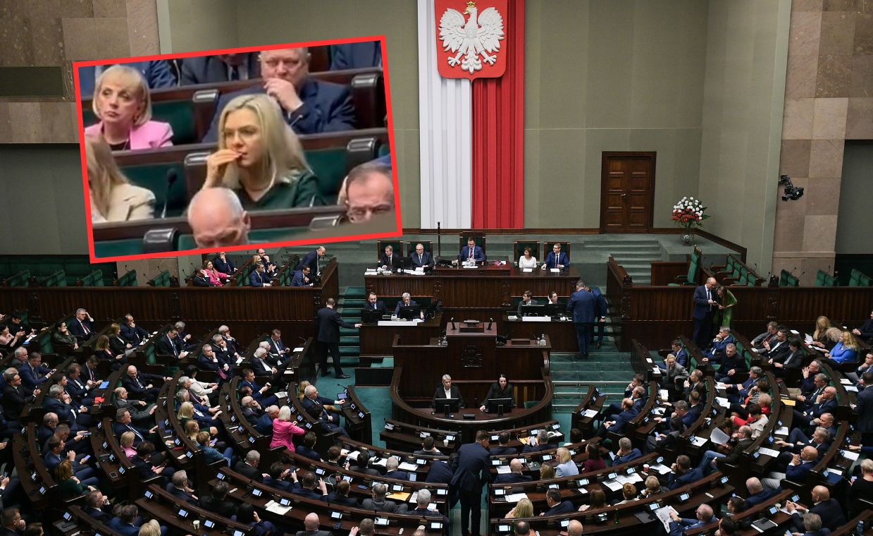 Wpadka w Sejmie. Posłanka nagrana, jak się zajada