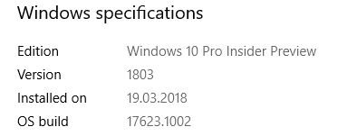 Kolejna niewiele wnosząca kompilacja z gałęzi Redstone 5, czyli Windows 10 w odsłonie o numerze 17623