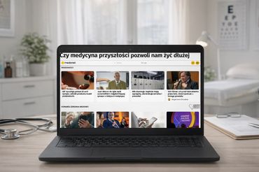 Strona główna Medonetu, fot. mockupbro i chatgpt