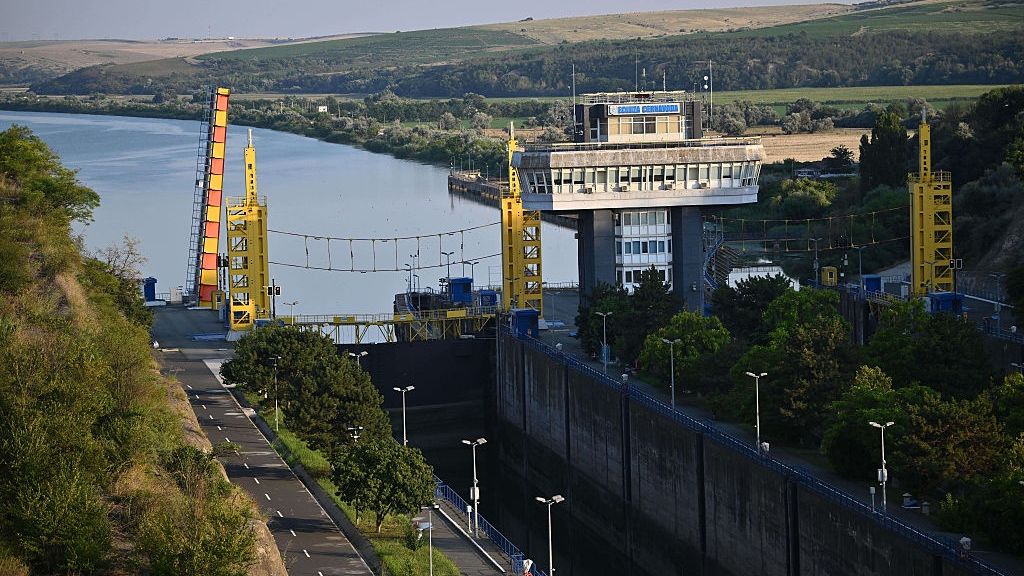 Cernavoda Nuclear Power Plant
CONSTANTA, ROMANIA - AUGUST 4: A view of the Cernavoda Nuclear Power Plant as low flow rate of the Danube River has raised the risk of a shutdown of both operating reactors in Cernavoda, Constanta, Romania, on August 4, 2026. The Cernavoda Nuclear Power Plant, Romania's only nuclear power facility, produces about 20% of the country's electricity. (Photo by Alex Nicodim/Anadolu via Getty Images)
Anadolu
infrastructure, electricity production, danube, power plant, energy security, cernavoda nuclear power plant, low river flow, reactors, cernavoda, nuclear power, low water level