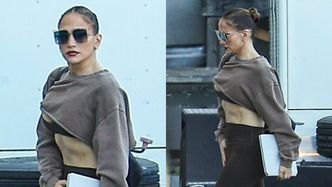 Jennifer Lopez wciąga brzuch na widok paparazzi. Z takim sześciopakiem nie musiała... (ZDJĘCIA)