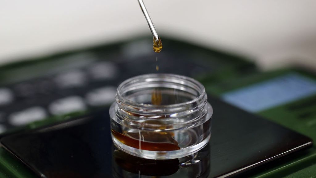 A Swiss Startup Is Pumping Out Legal HashishA lab technician pipettes a sample of cannabidiol (CBD) oil into a jar inside the laboratory facility at KannaSwiss GmbH in Koelliken, Switzerland, on Thursday, Oct. 19, 2017. KannaSwiss, a company founded in 2014, is already producing marijuana that meets Switzerlands legal standard containing no more than 1% Tetrahydrocannabinolknown as THC, the psychoactive chemical that gets you high. Photographer: Stefan Wermuth/Bloomberg via Getty ImagesBloombergE.U., Health, Europe, Cannabis, EMEA, swcan2017, EU, Drugs, Marijuana, Pot