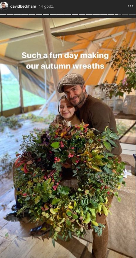 David Beckham z córką Harper