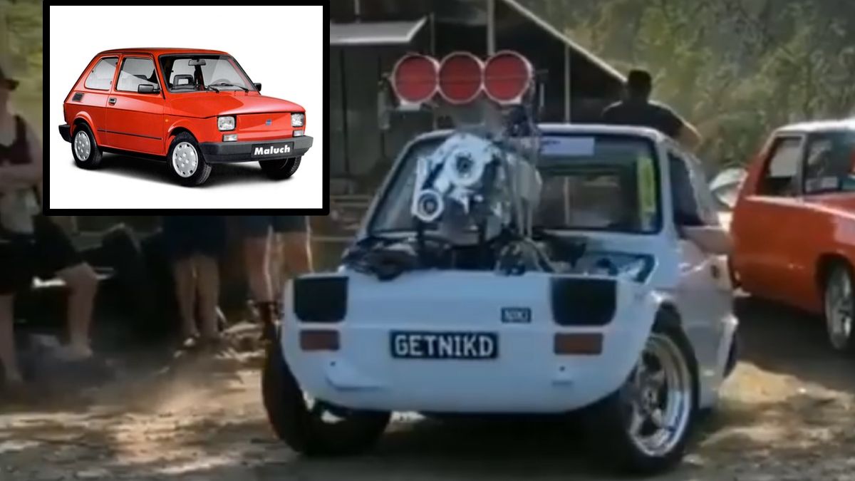 Dla przypomnienia - tak wyglądał fabryczny "maluch" (to wersja EL, a przerobiona została FL)