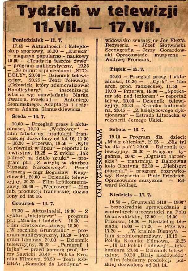 Telewizja w 1960 roku 2