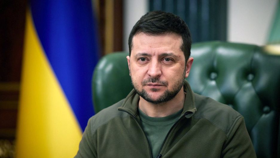 Address of Ukrainian President Volodymyr ZelenskyyKYIV, UKRAINE - MARCH 11, 2022 - President of Ukraine Volodymyr Zelenskyy is pictured during his regular address to the nation, Kyiv, capital of Ukraine. The head of state said that everyone was gaining glory for Ukraine in his or her place. The custom-size photo is courtesy of the press service of the Office of the President of Ukraine. (Photo credit should read UKRINFORM/ Ukrinform/Future Publishing via Getty Images)Future Publishingukraine conflict, russian invasion, ukraine war, ukrainian president, office of the president, bankova