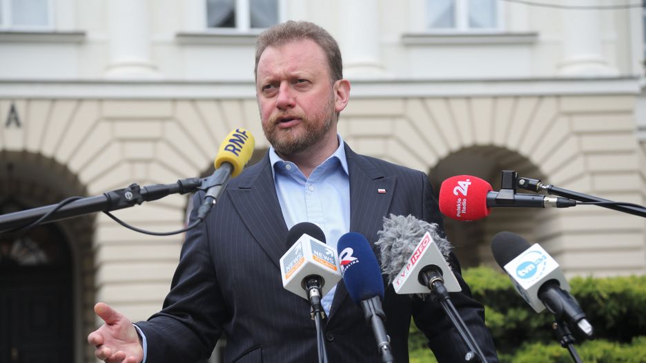 Minister zdrowia Łukasz Szumowski podczas konferencji prasowej (zdj. arch.)