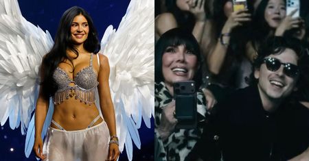 Kylie Jenner skradła show na pokazie Victoria's Secret w staniku za 50 MILIONÓW DOLARÓW.  Timothée Chalamet podziwiał ukochaną w towarzystwie TEŚCIOWEJ (ZDJĘCIA)