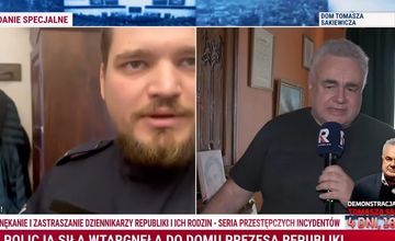 Policja opublikuje nagranie z mieszkania Sakiewicza? "Byłem w t-shircie i bokserkach"