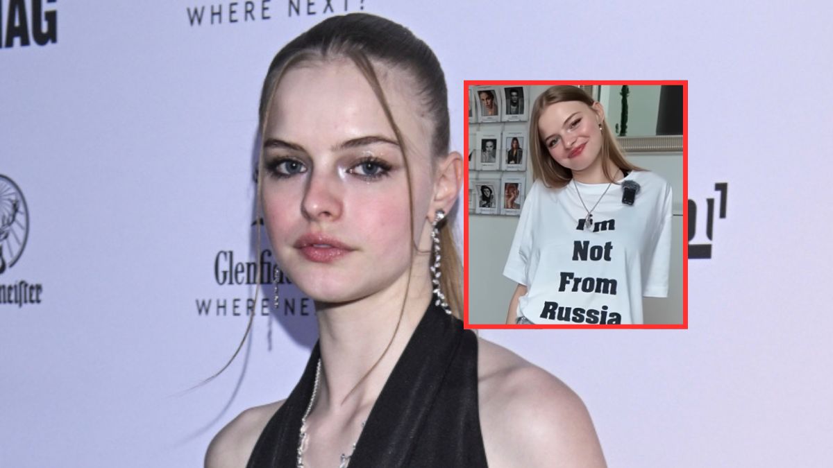 Anna Adamus nosi koszulkę z napisem "Nie jestem z Rosji"