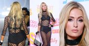 Paris Hilton promuje bieliznę w prześwitującej sukience