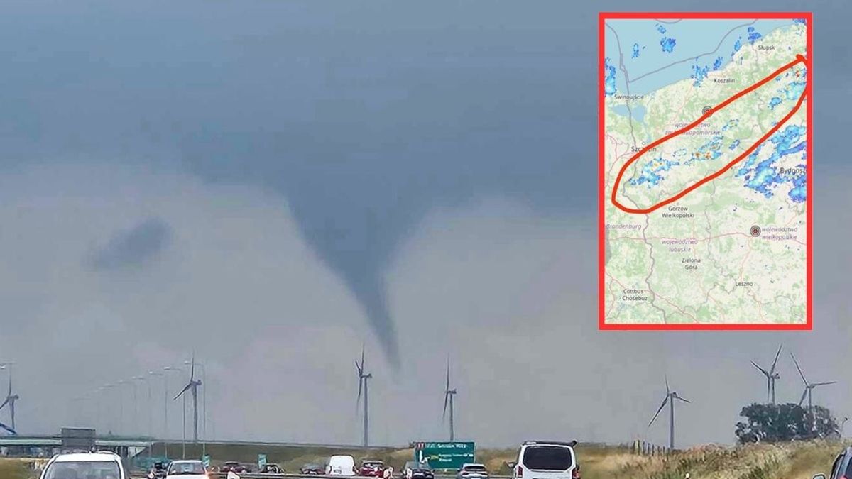 Zalążek trąby powietrznej nad Polską