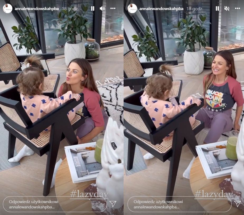 Anna Lewandowska w domowym zaciszu 