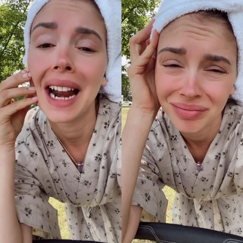 Klaudia Halejcio uskarża się na zapalenie piersi