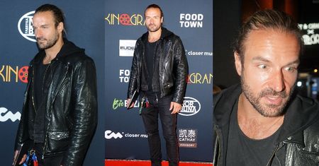 Piotr Stramowski korzysta z życia SINGLA, brylując w skórze na premierze filmu (ZDJĘCIA)