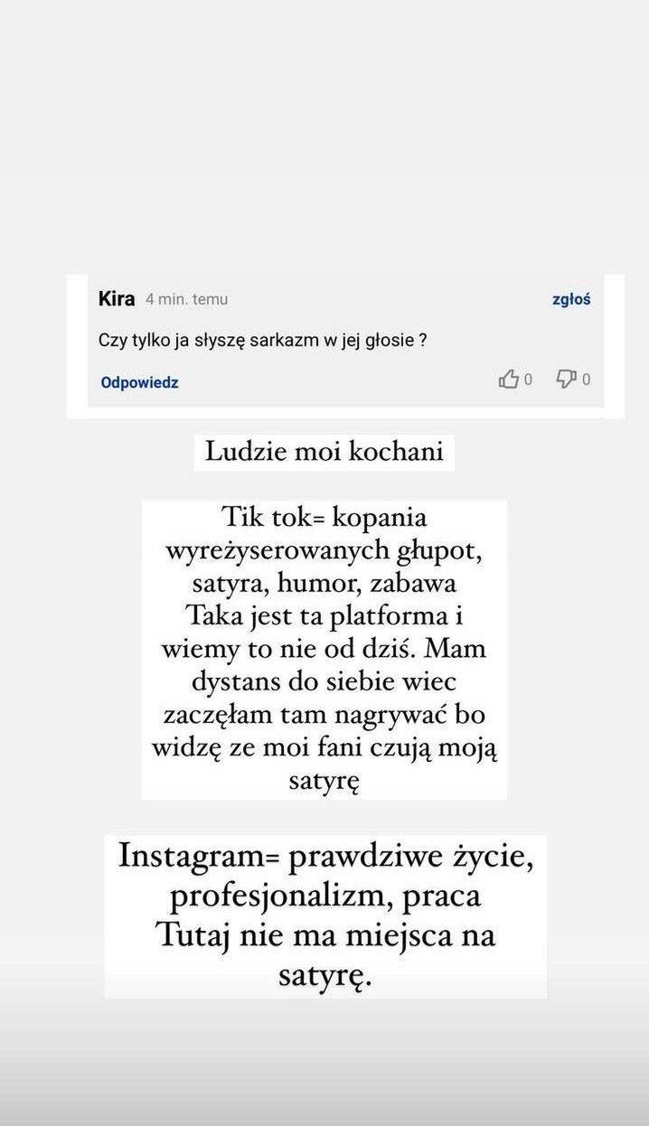 Caroline Derpienski "tłumaczy się" ze smarkania w banknot dwustuzłotowy