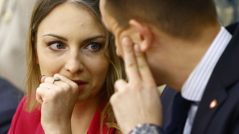 Kinga Gajewska oraz Arkadiusz Myrcha, politycy KO