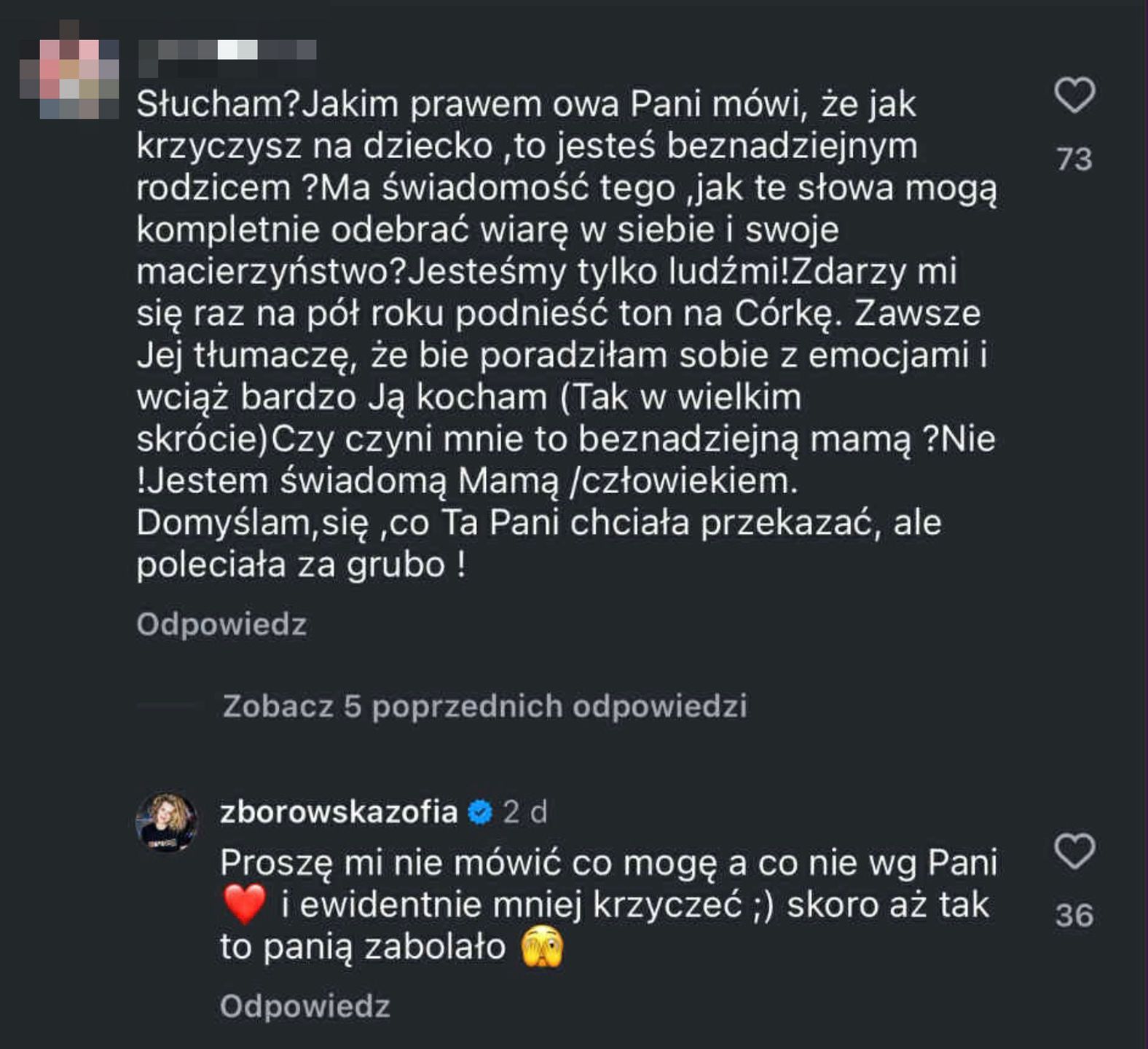 Zofia Zborowska dyskutuje z internautkami