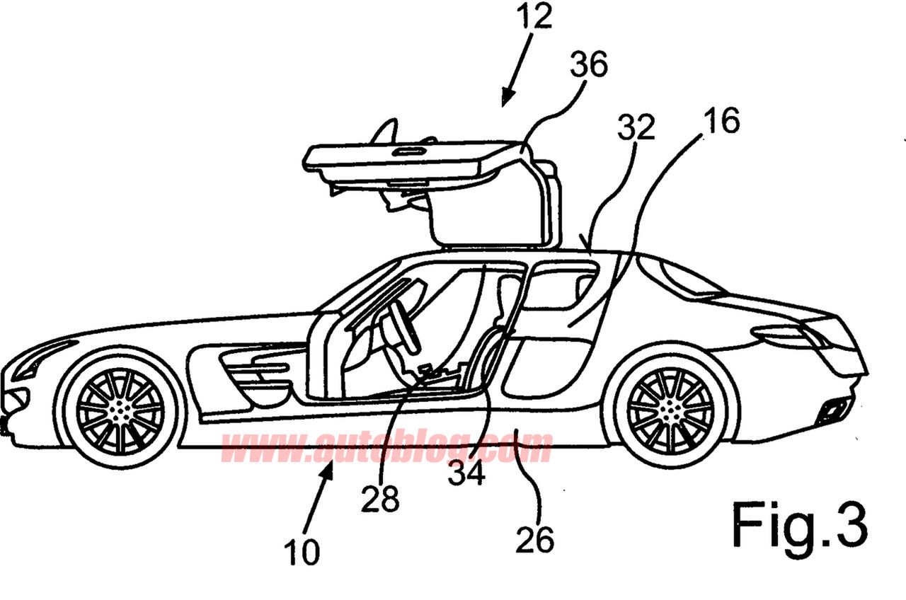 4-drzwiowy Mercedes-Benz SLS AMG - patent