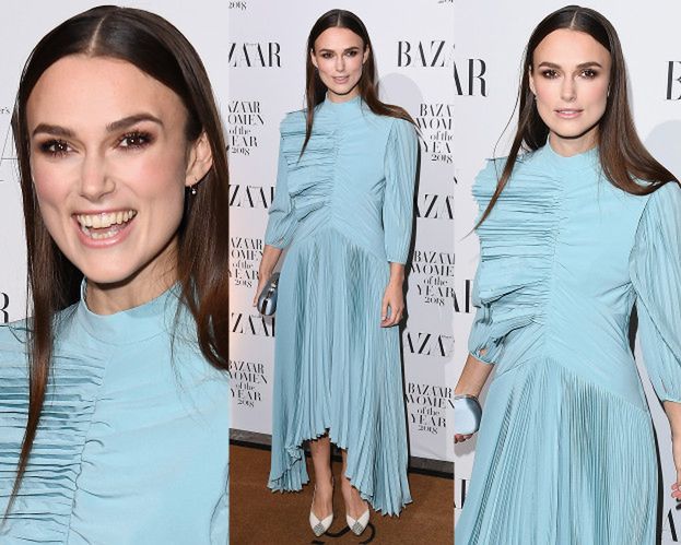 Błękitna Keira Knightley cieszy się z nagrody dla "kobiety roku"