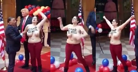 Członkini Femenu… złapała za krocze figurę Donalda Trumpa
