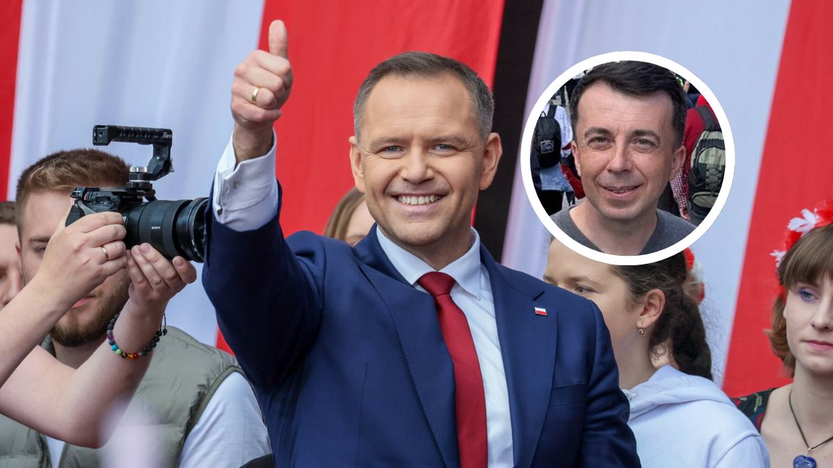 Andrzej Szarlip (w kółku) uczestniczył w marszu 