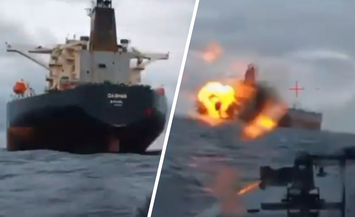Atak na rosyjską flotę cieni. Jest spektakularne nagranie