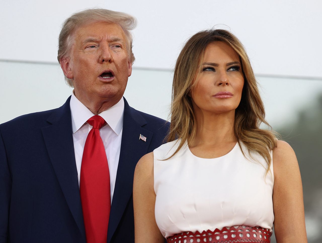 Donald Trump  z żoną Melanią Trump