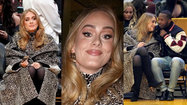 Adele z chłopakiem Richem Paulem na meczu NBA