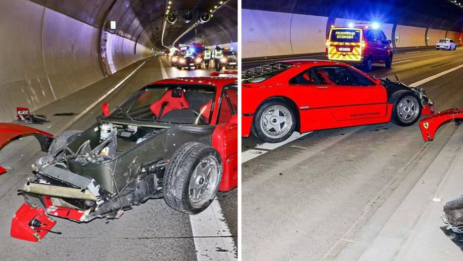 Rozbite Ferrari F40 / Zdj. @RSF_Motorsport
