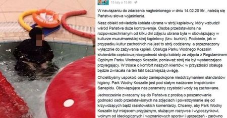 Prokurator będzie ścigać za komentarze o "brudnej muzułmance" na basenie!