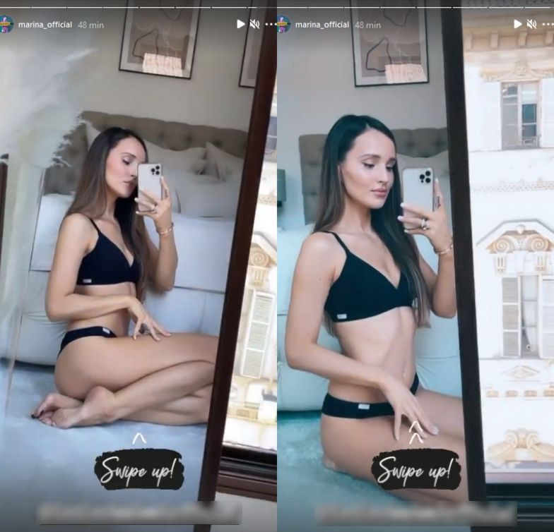 Marina Łuczenko w bieliźnie