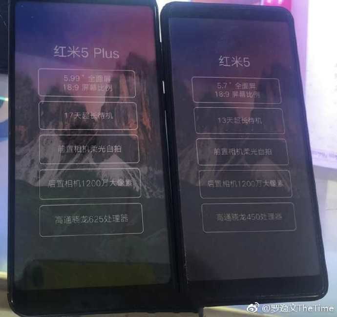 Xiaomi Redmi 5 (z prawej) i Redmi 5 Plus (z lewej)