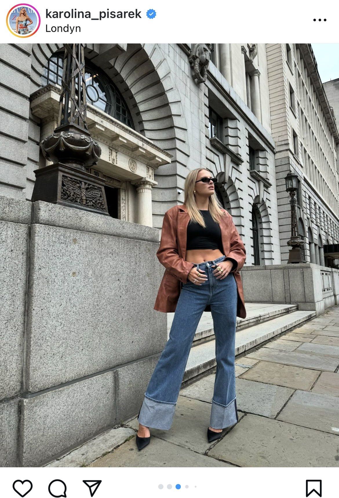 Karolina Pisarek w "cuffed jeans"