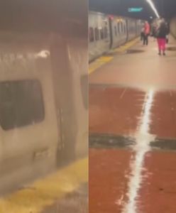 Silne opady w Nowym Jorku. Nagrania z podtopionych stacji metra