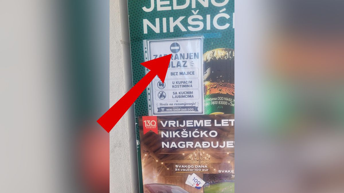 Taka karteczka na sklepiku w Czarnogórze.