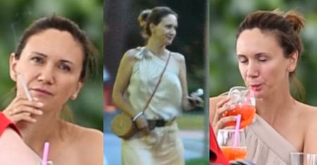 Ilona Ostrowska odpręża się przy papierosie