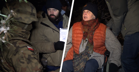 Nocna akcja pod granicą. Migranci spali na śniegu. Posłowie przerażeni