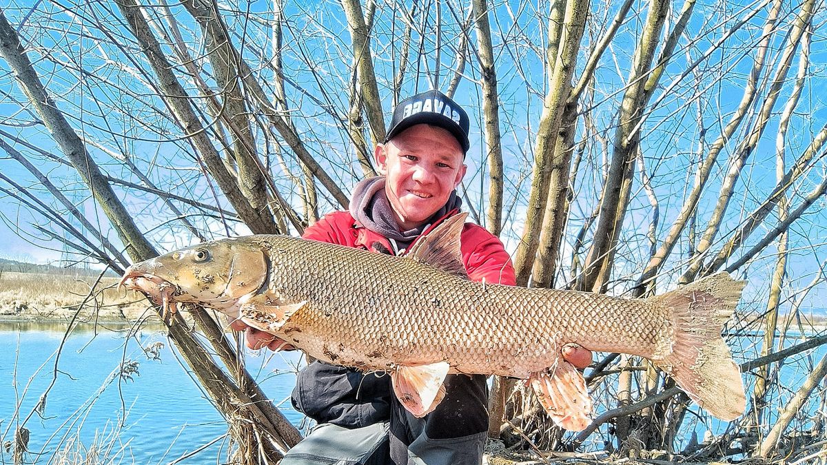 Andrzej Jodłowski z rybą