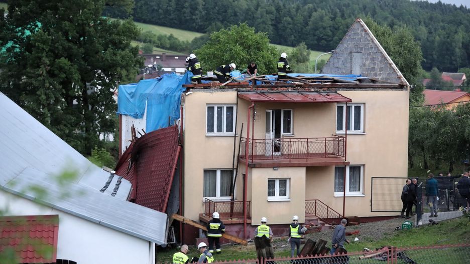 Trąba powietrzna koło Nowego Sącza
