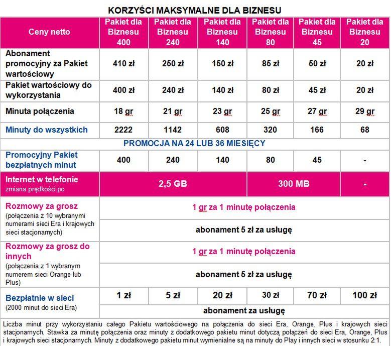 Era Biznes ze stałym dostępem do Internetu 2
