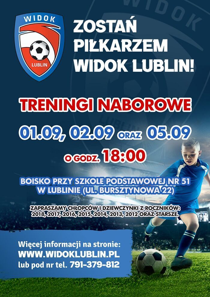 Nabór do klubu Widok Lublin dla nowych zawodników