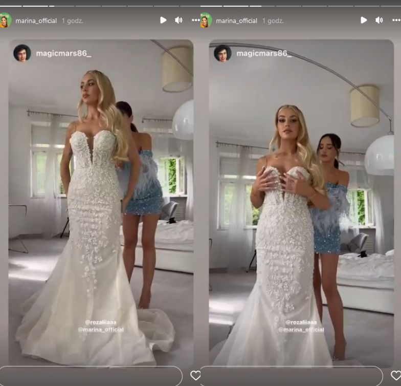 Marina Łuczenko na weselu przyjaciółki