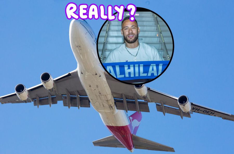 Neymar's blunder. Flying alone in aircraft for 660 passengers