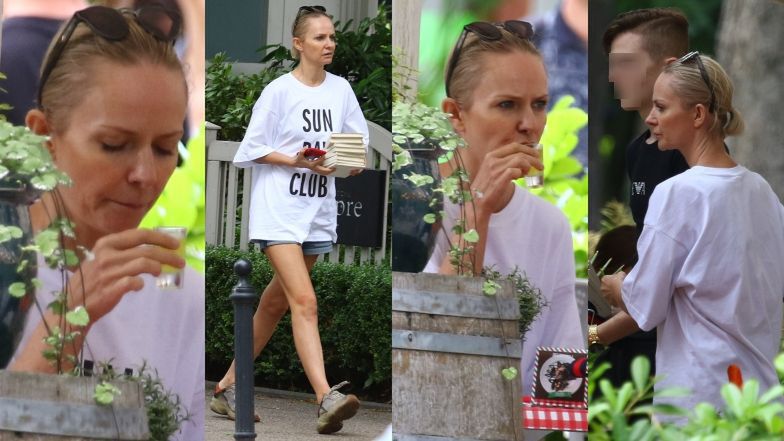 Katarzyna Stankiewicz z nastoletnim synem w Sopocie