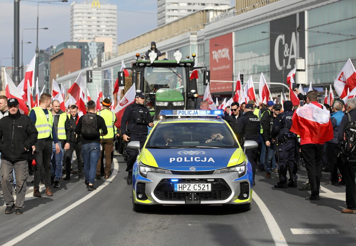 Ostatni protest rolników w Warszawie z 27 lutego przebiegał spokojnie